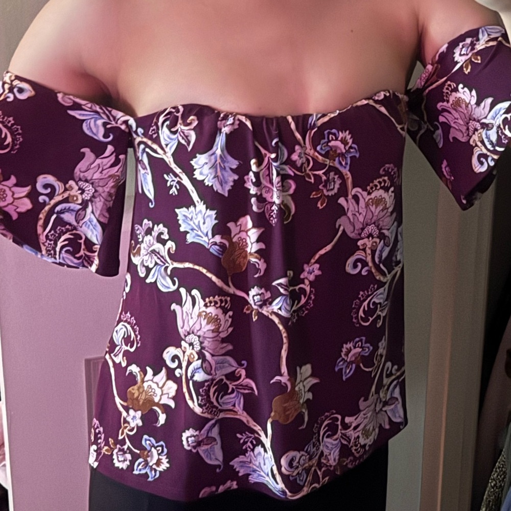 Purple Floral Blouse